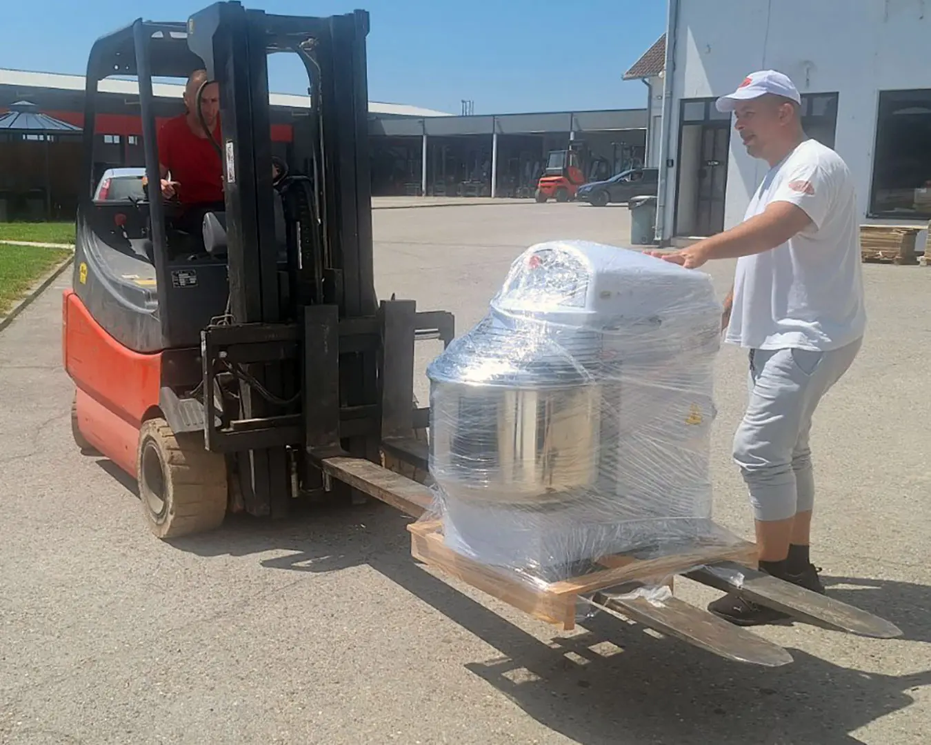 Delivery of a dough mixer to a customer from Montenegro