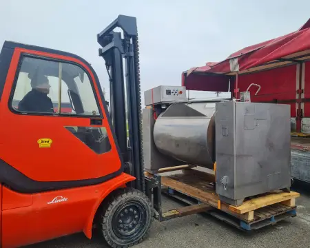 Delivery of a 1200 liter Berief boiling kettle to a customer from Spain detalj