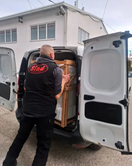 Delivery of a spiral dough mixer to a customer from Montenegro.