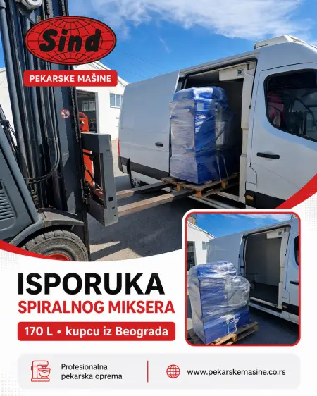 Delivery of a 170-Litre Spiral Dough Mixer to a Customer in Belgrade